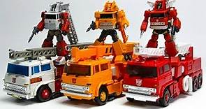 Transformers G1 Magic Square Mini Inferno Artfire Grapple FireTruck CraneTruck Car Robot Toys