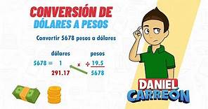 CONVERSIÓN DE PESOS A DOLARES Super facil - Para principiantes