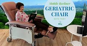 How to use Mobile Recliner Geriatric Chair with Tray