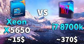 Xeon X5650 vs i7 8700k Test in 11 Games