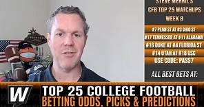 College Football Week 8 Picks and Odds | Top 25 College Football Betting Preview & Predictions