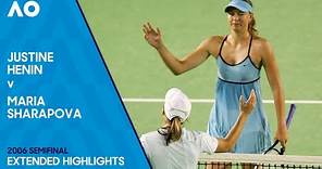 Justine Henin v Maria Sharapova Extended Highlights | Australian Open 2006 Semifinal