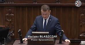 Mariusz Błaszczak - wniosek formalny [21grudnia 2023 r.]