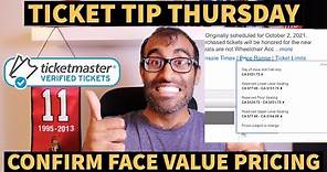 SECRET HACK TO FIND THE FACE VALUE OF TICKETS ON TICKETMASTER | TICKET TIP THURSDAY