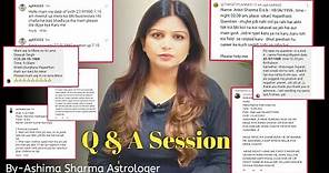 Q & A session by Astrologer Ashima Sharma