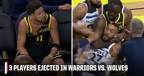 Multiple ejections, Klay Thompson's jersey ripped in Warriors vs. Timberwolves altercation