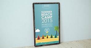 Create Summer Beach Camp Poster with Illustrator