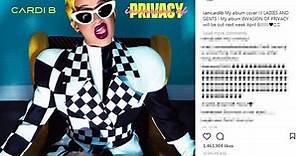 Cardi B unveils 'Invasion of Privacy' album cover and announces release date