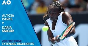 Alycia Parks v Daria Snigur Extended Highlights | Australian Open 2024 First Round