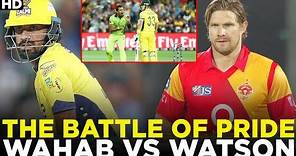 Wahab Riaz vs Shane Watson | The Battle of Pride | HBL PSL 2017 | MB2A