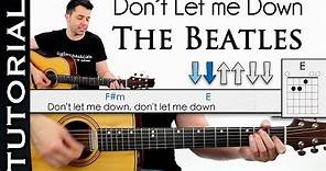 Cómo tocar Don't Let Me Down de The Beatles en Guitarra ( MUY FÁCIL) con tres acordes!