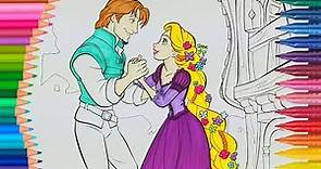 Disney Princesa Rapunzel Tangled Páginas Para Colorear | Manos pequeñas Dibujos para Colorear