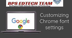 Customizing Google Chrome Appearance Settings
