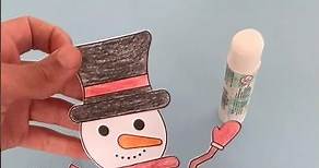 Snowman Craft | Winter Paper Craft Ideas | Build a Snowman Printable | #snowman #papercraft