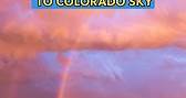 Stunning sunset brings pink clouds, double rainbow, and lightning to Colorado sky
