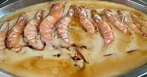 Silky smooth steamed eggs with prawns| 丝滑大虾蒸蛋| Udang Stim Telur