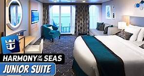 Harmony of the Seas | Junior Suite Full Walkthrough Tour & Review 4K | Royal Caribbean Cruise Line