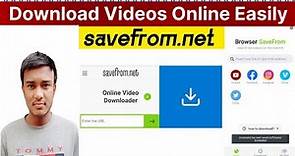 How to Download YouTube Videos Online with savefromnet sadekur tech