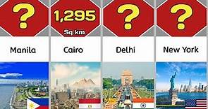 Comparison | Top 50 Largest Cities In world by land Area | Largest Cities on Earth !