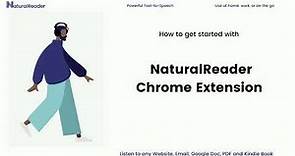How to get started with NaturalReader Text To Speech Chrome Extension