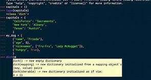 Introduction to Python Dictionaries: Python Basics