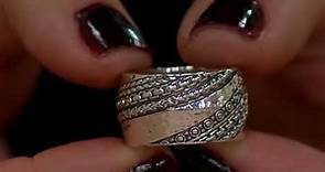 JAI Sterling Silver Master Artisan Textured Band Ring on QVC
