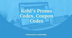 Kohls Coupons - 30% Off Promo Codes and Discounts | LetSaveBig