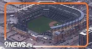 Coors Field: An aerial view of the home of the Colorado Rockies