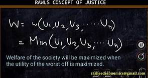 RAWLS THEORY OF JUSTICE. Rawlsian welfare function) (Welfare Economics/ Microeconomics)