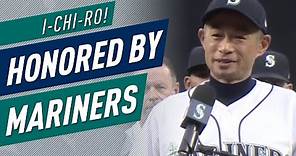 Ichiro Honored by Mariners, Gives Speech to Fans