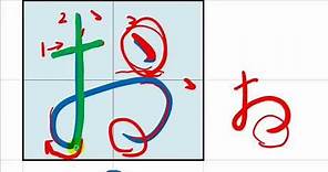 1. How to write Hiragana, "a i u e o" あいうえお in hand writing