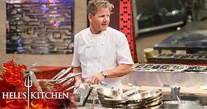 Gordon Ramsay Cooks AGAINST The Chefs in Hell's Kitchen