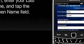 BlackBerry 9900 : how to set up BlackBerry ID