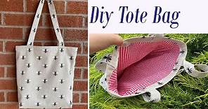 Super Easy Diy Canvas Tote Bag | How to make fabric stylish shopping bag | Easy sewing tutorial