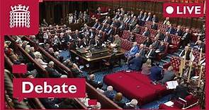 Support for families and households: live House of Lords debate