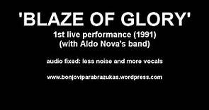 "BLAZE OF GLORY" JON BON JOVI (1st live perfomance w/ Aldo Nova's band) BETTER QUALITY