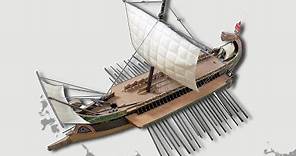 Les navires de guerre antiques (trirème grecque)
