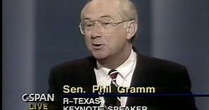 Senator Phil Gramm 1992 Republican National Convention Keynote Address