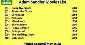 Adam Sandler Movies List