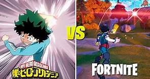 My Hero Academia Original Deku's Smash VS in Fortnite (Comparing)