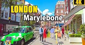 Marylebone London Walking Tour | A Chic Residential Area | 4K