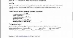 How to Write a Free Personal Loan Agreement | PDF | Word