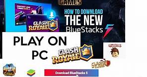 Install bluestacks to play Clash Royale on PC