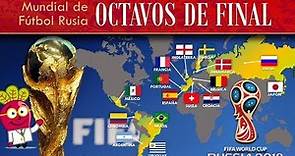 OCTAVOS DE FINAL ⚽ MUNDIAL DE FUTBOL FIFA 2018 | Rusia Russia | Pais Bandera
