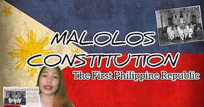MALOLOS CONSTITUTION | THE FIRST PHILIPPINE REPUBLIC