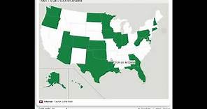 Seterra US States Map Quiz Game - 0:50