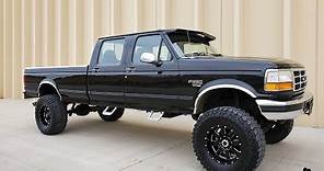 CLEAN LIFTED 1996 FORD F350 CREW CAB LONGBED 4X4 7.3 POWERSTROKE TURBO DIESEL FOR SALE