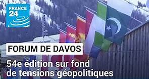 Début du forum de Davos : 54e édition sur fond de tensions géopolitiques • FRANCE 24