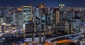 [4K] 梅田スカイビル 空中庭園展望台からの大阪夜景 Night View from Umeda Sky Building Kuchu Teien Observatory Osaka Japan