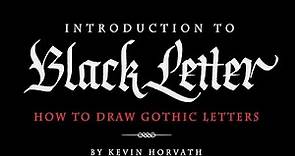 How to Draw Gothic Letters - Calligraphy Tutorial - Intro to Blackletter 1